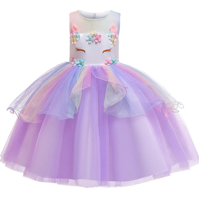 Princess Unicorn Dress Up for Little Girls Birthday Dresses Party