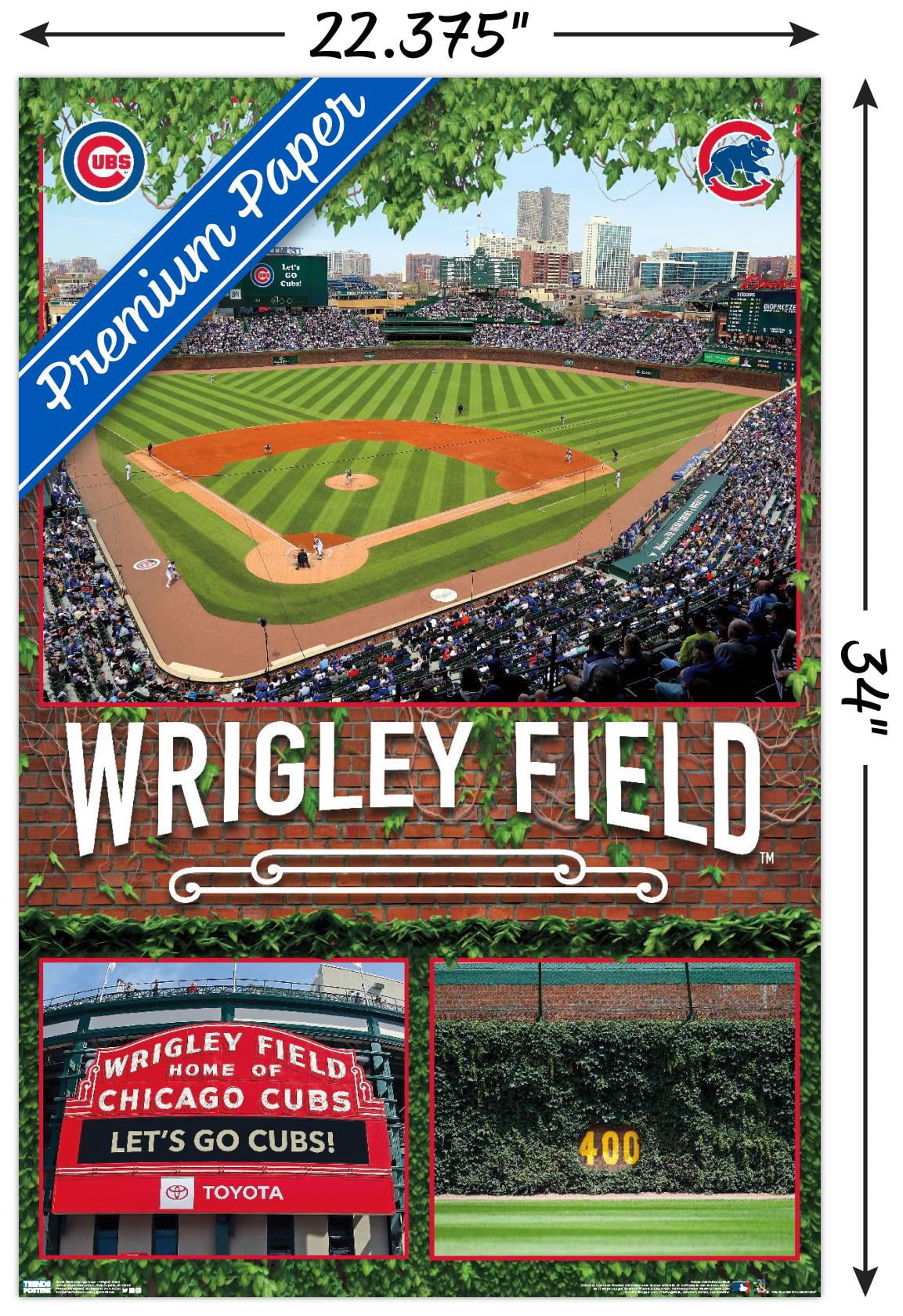 MLB Chicago Cubs - Wrigley Field 19 Wall Poster, 22.375" x 34"