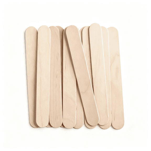 CCOCC 6" Popsicle Sticks Multipurpose Wooden Sticks for Crafts for DIY Project Kids School Art Activity Scrapbooking Model Building Craft Supply, 100 pack