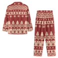 thumbnail image 7 of FOR U DESIGNS Christmas Tree Button Down Nightwear for Women 2 Piece Button Up Pajamas for Women Long Sleeve Sleepwear V-neck and Tops for Women Size S Nightwear Pjs, 7 of 7