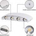 thumbnail image 4 of Modern LED Wall Lamp 8W Indoor Outdoor IP65 Waterproof Up Down Light Bathroom White Warm White, 4 of 5