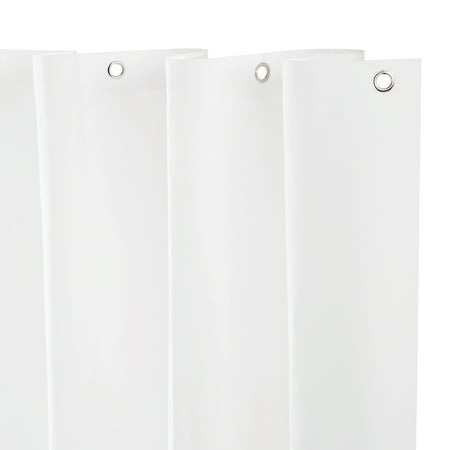 Kenney Heavyweight Eco-Friendly PEVA Shower Curtain Liner with Rust-Resistant Grommets, 70 Inch x 72 Inch, White