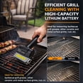 thumbnail image 6 of Cordless Electric Grill Brush, Stainless Steel Wire Roller Cleaning Brush, 2000mAh Rechargeable Outdoor BBQ Grill Cleaner with Gloves, 2 Brush Head, 6 of 10
