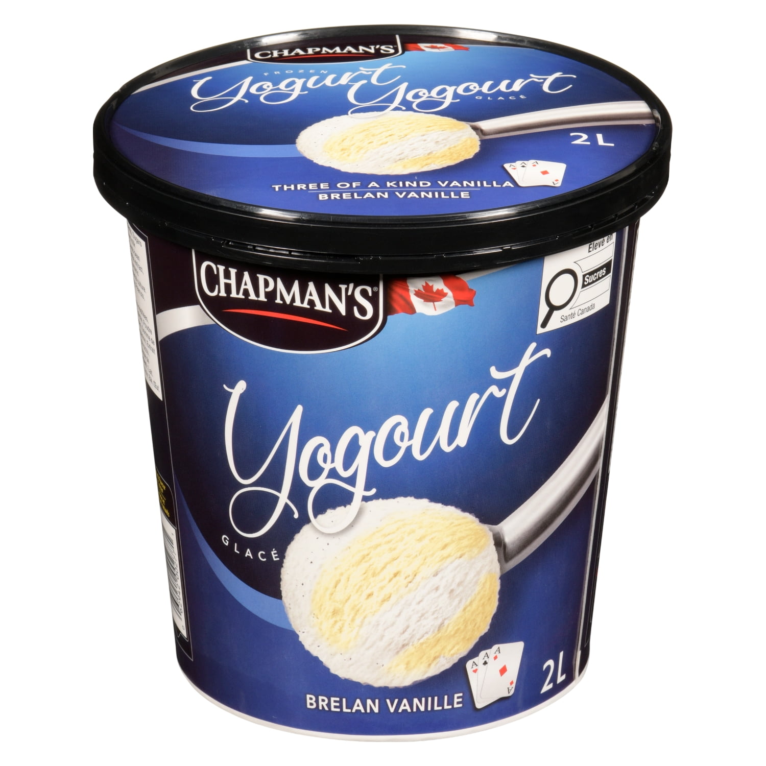 Chapman's Frozen Yogurt Three of a Kind Vanilla in a Tub, 2L