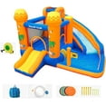 thumbnail image 3 of Arlopu Inflatable Bounce House Water Slide with Blower, Outdoor Backyard Jumping Castle Inflatable Play Water Park with Splash Pool for Kids 2-8 Years, 3 of 10