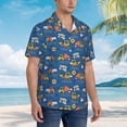 thumbnail image 5 of Daiia Construction Vehicles Hawaiian Shirt for Men Gentle Cotton Regular Short Sleeve Casual-XX-Large, 5 of 9