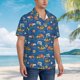 thumbnail image 3 of Balery Construction Vehicles Camisas hawaianas de manga corta para hombre, camisas playeras de corte holgado, camisas de vacaciones con botones,XX-Large, 3 of 7