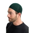 thumbnail image 2 of Candid Signature Thin Cotton Crochet Skull Cap Kufi All Season, Dark Green, 2 of 3