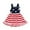 Blue, variant on Younger Tree Toddler Baby Girls 4th of July Clothes Outfit Stars Stripes Sleeveless Dress Independent's Day Suits for 4-5T