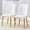 2White,Gold, variant on TesNus Dining Chairs 35 inch Two Tone White Dark Gray Faux Leather Sturdy Black Metal Legs Set of 4 Kitchen Dining Room