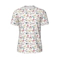 thumbnail image 5 of Wukai Summer Floral Print Men's Short-Sleeved Mesh T-Shirt,Quick-Dry Short Sleeve Workout T-Shirt-4X-Large, 5 of 8