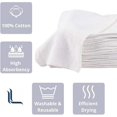 thumbnail image 7 of Linteum Textile 100% Cotton Shop Towels - Absorbent Shop Rags (300-Pack, 12x14 In., White), 7 of 7