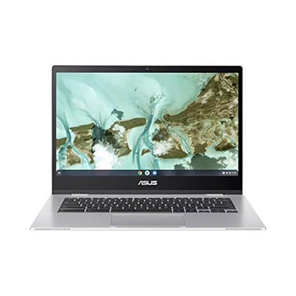 ASUS Chromebook CX1, 14" Full HD NanoEdge Display, Intel Celeron N3350 Processor, 64GB Storage, 4GB RAM, Chrome OS, Transparent Silver, CX1400CNA-AS44F