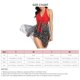 thumbnail image 5 of Traje de baño de dos piezas con cuello halter y costuras, traje de baño de talle alto a la moda para mujer, punto de onda roja S, 5 of 5