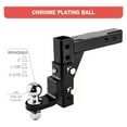 thumbnail image 3 of Adjustable Trailer Hitch Ball Mount Fits 2In Receiver, 2" Tow Balls,7500lbs,9-1/2" Drop/ 8-1/4" Rise, 3 of 6