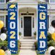 thumbnail image 1 of Pancartas de graduación para el porche, Clase de 2026, ¡Felicitaciones, Graduados! Decoraciones para la puerta: Letreros colgantes para la decoración de la fiesta en la puerta principal., 1 of 6