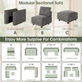 thumbnail image 3 of LLappuil Modular Sectional Sofa with Storage, Corduroy Sectional Couch, Square Footrest, Couch Ottoman to Extend Your Sofa, 3 of 7