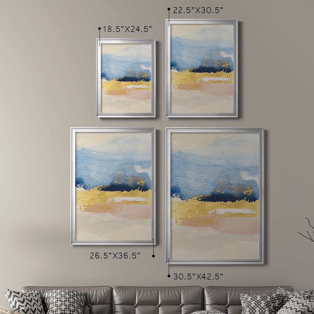 Pampa II Premium Framed Print, in Gold, Black, or Silver - Ready to Hang