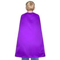 Toptie Satin Superhero Capes, Halloween Festival Event Costumes and Dress-Up with Touch Fastener-Purple-55" H x 35 1/2" W