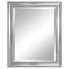 Alpine Furniture Crackled Silver Wall Mirror 28 x 34