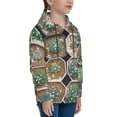 thumbnail image 3 of Fotbe Cactus Garden Pattern Youth Pullover Hooded Sweatshirt, Boys Hoodie, Kangaroo Pocket Hoodie for Kids Girls -Medium, 3 of 6