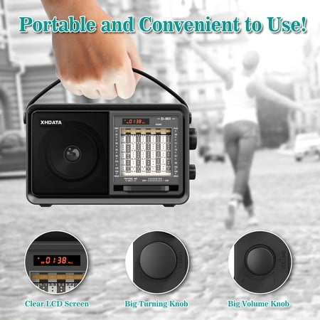 XHDATA D-901 FM AM SW Full Band Portable DSP 10k Radio USB/TF MP3 Wireless Music Player
