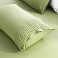 thumbnail image 2 of Linens Fundas de Almohada 100% Lino Francés con Bordado - Paquete de 2 - Lino Natural Lavado Color Sólido Suave Transpirable -, 2 of 5