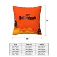 thumbnail image 3 of Halloween Throw Pillow Covers, Happy Halloween Bat Square Pillow Cases with Invisible Zipper for Halloween Decorations, Farmhouse Halloween Decor 12x12, 3 of 7