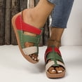 thumbnail image 6 of Roncen Women's Platform Sandals - Two-Tone Slide with Contrast Stitching & Cross-Strap Design, Adjustable Ankle Strap & Chunky Wedge, 6 of 8