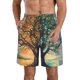 thumbnail image 1 of Fotbe Seasonal Tree Reflection Trajes de Baño Estampados para Hombre, Shorts de Verano de Secado Rápido, Ropa de Playa, Bañadores-Small, 1 of 6
