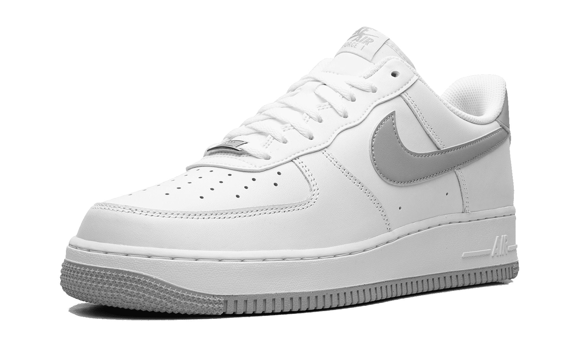 NIKE MENS Air Force 1 Low '07 "White Light Smoke Grey" FJ4146 100 from Stadium Goods
