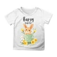 thumbnail image 2 of Toddler Girl Short Sleeve T-Shirts Cartoon Print Crewneck Basic Tees Fashion Casual Summer Tops,White,130, 2 of 5