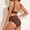 Brown, variant on Flattering High Waisted Two Piece Bikini Set Crisscross Top With Gathered Detail For Effect Underwire Bathing Suit Tops for Women Swimsuit for Teen Girls Womens Swimsuit with Shorts Racing Swimsuit