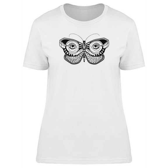Mysterious Butterfly Eye Design T-Shirt Women -Image by Shutterstock, Female x-Large