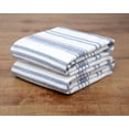 thumbnail image 5 of Sticky Toffee Hand Towels for Bathroom Set of 2, 100% Cotton, 28x16 in, Turkish White Soft Decorative, Navy Blue Striped Towels, 5 of 8