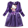 thumbnail image 3 of Ropa para niños de Hello Kitty, nuevo vestido de algodón de dibujos animados, falda de hilo de red con lazo a la moda de otoño para niñas, Falda plisada dulce para bebé, 3 of 5