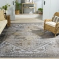 thumbnail image 3 of SAFAVIEH Tucson Jayla Oriental Machine Washable Area Rug, Beige/Gray, 8' x 10', 3 of 16