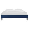 thumbnail image 4 of Modway Reign Twin Performance Velvet Platform Bed Frame in Navy, 4 of 5