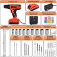 Juemel 20V Cordless Drill Driver with 100Pcs Accessories, Electric