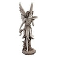 thumbnail image 3 of Napco Garden Stone Fairy Angel Pewter Grey 38 x 21 Resin Stone Wild Bird Feeder, 3 of 3