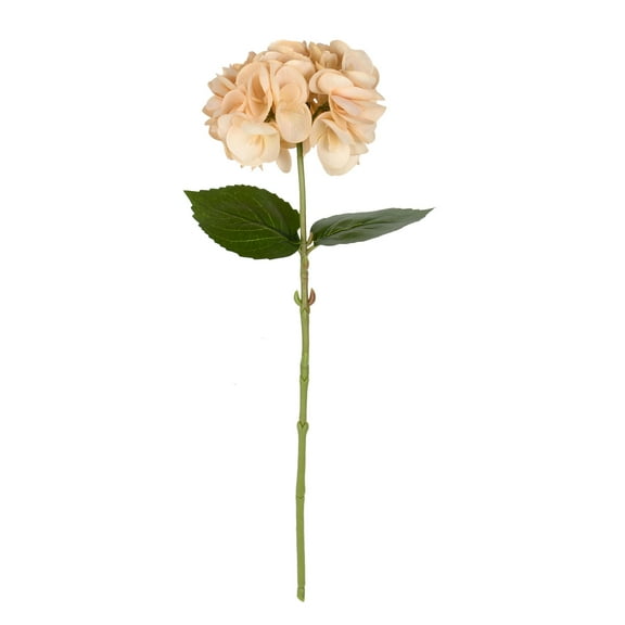 Vickerman 18" Artificial Beige Hydrangea Spray. There are 4 pieces per pack.