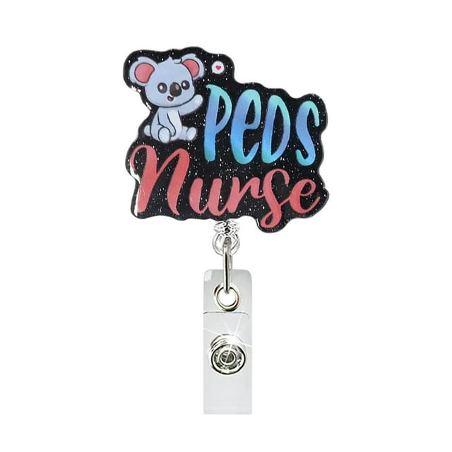 Funny And Cute Cartoon Pattern Badge Reel With Clip Closure For Workplace Induction Graduation Of Doctors Teachers Students Workers