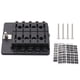 thumbnail image 2 of Portafusibles de cuchilla de 10 vías con kit de luz de advertencia LED para automóvil, barco, triciclo marino, 12 V, 24 V, 2 of 10