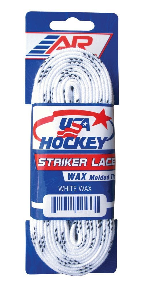 New A&R 2 Pk USA Hockey Striker WAXED Molded Tip Skate Laces Lime Green 72"-120" 