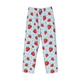 thumbnail image 6 of Uemuo Strawberry Pattern Men's Wide Leg Palazzo Lounge Pants with Pockets Light Weight Loose Comfy Casual Pajama Pants-X-Large, 6 of 9