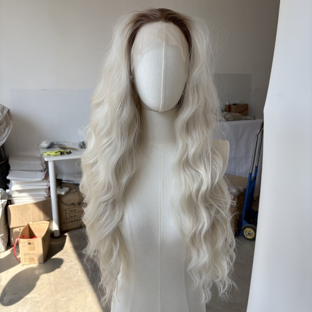MISSWEN Lace Front Wig 26 inch Long HD Lace Brown Blonde Fashion Heat Safe Fiber Hair