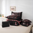 thumbnail image 4 of Sports Bedding King Size 7-Piece Basketball Comforter Set, Neon Glowing Red Bedding Comforter Sets Sport Theme Bed in a Bag, Black Red Bedding Accessories Microfiber (Black Reversible), 4 of 4