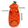thumbnail image 3 of Aoznliie Dog Clothes, Halloween Pumpkin Furry Outfit for Small Cats, 9x15 inch Pet Costume for Halloween Party Decoration, Orange, 3 of 9