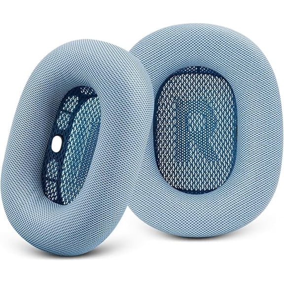 YJJSKEJI Ear Cushions Replacement Earpads for Apple AirPods Max Headphones, Protein Leather Ear Pads Cover with Memory Foam and Magnet for AirPods Max (Blue)