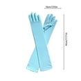 thumbnail image 3 of Weloille 17.71in Long Opera Party Gloves Milk Silk Elastic Gloves for Women Satin Gloves Costumes Elbow Length Bridal Evening Dress (1Pair), 3 of 7